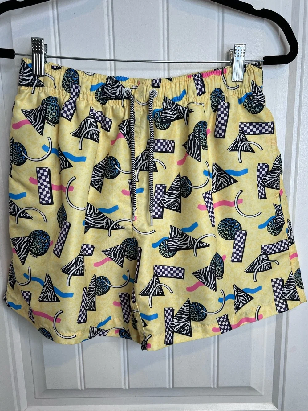 Boardies 80s Novelty Print All Over Geometric Pattern Board Shorts. Size Small.